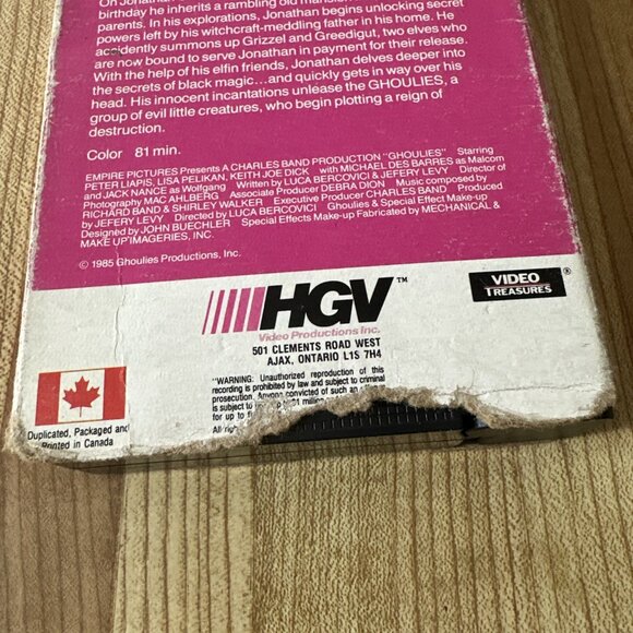 Ghoulies (VHS, 1985, Vestron) Peter Liapis, Lisa Pelikan - Picture 9 of 12
